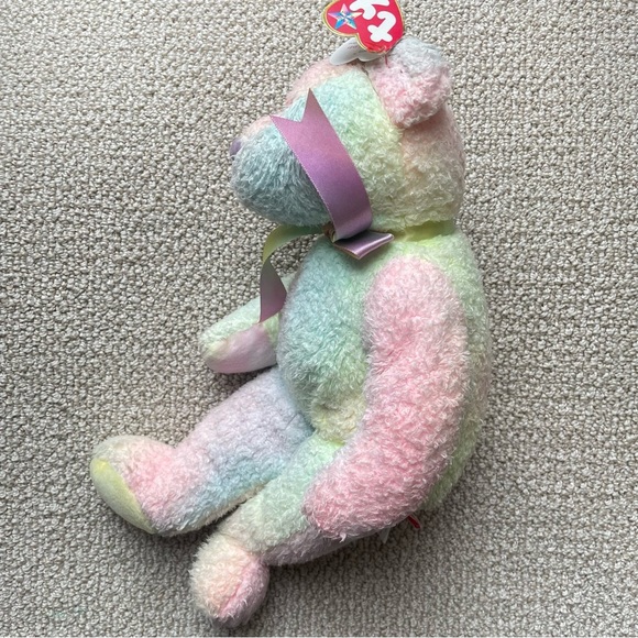 Ty Beanie Buddy Groovy the Tie Dye Bear Large 15" 1999 Retired Plush Toy  NWT - Picture 5 of 7